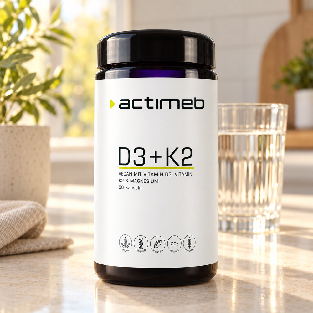 actimeb D3+K2 | Vitamin D3, K2 & Magnesium | 90 Kapseln