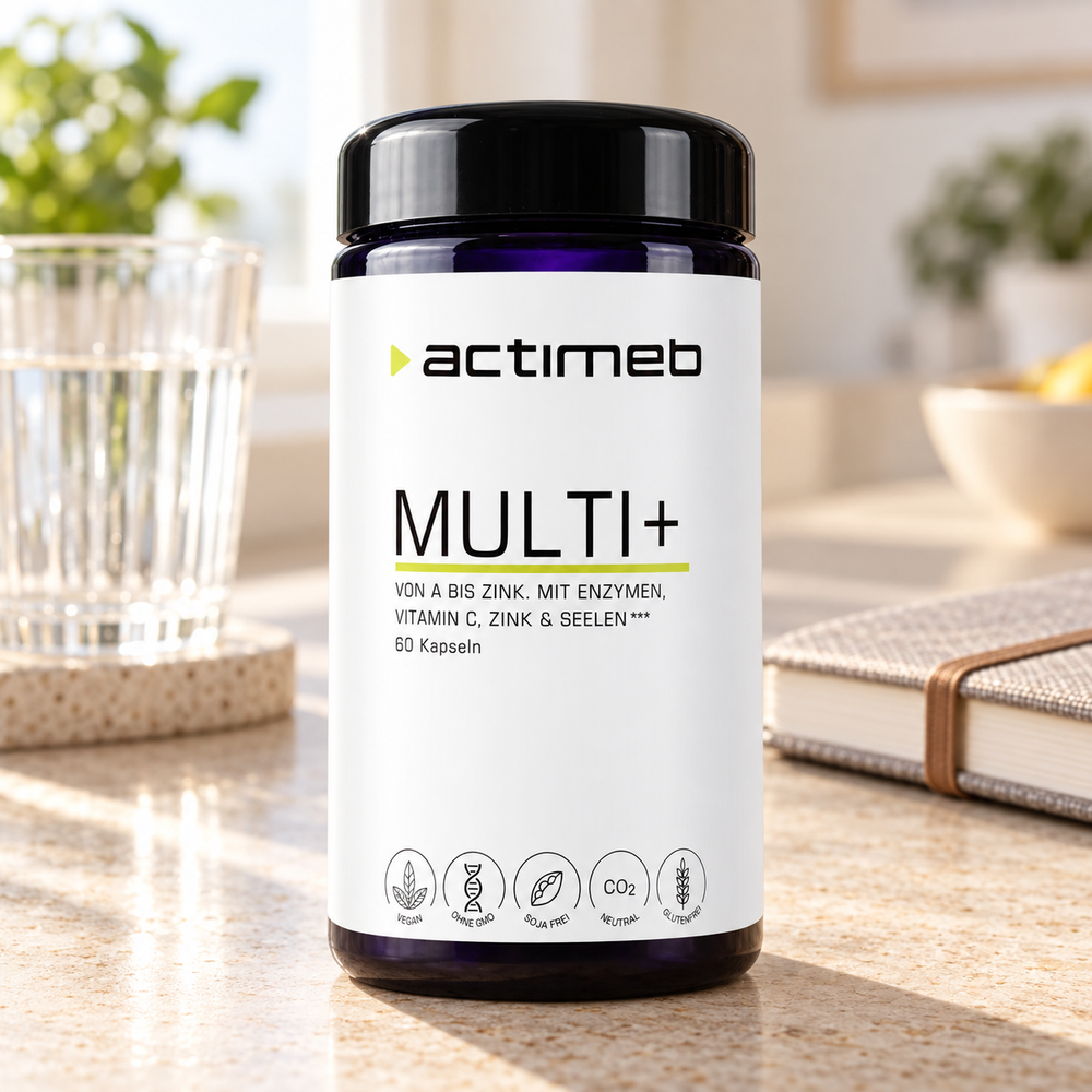 actimeb MULTI+ | Vitamine, Mineralstoffe & Enzyme | 60 Kapseln